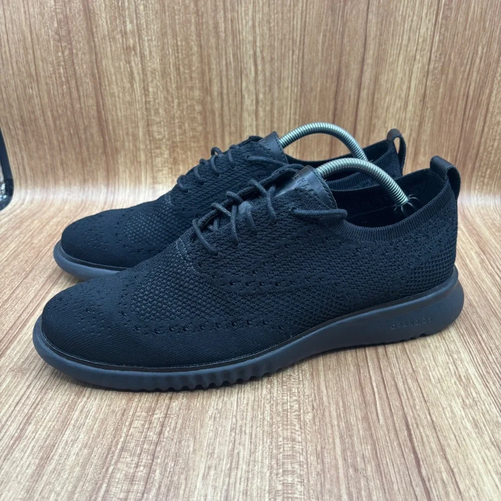 Cole Haan 2.Zerogrand Laser Wingtip Oxford Black Mens 10M Stitchlite Sneaker